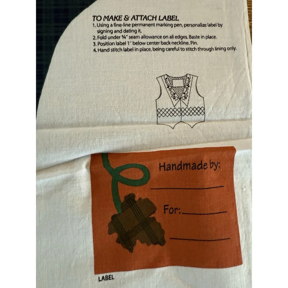 Vintage Dream Spinners VIP Cranston Fabric Panel Harvest Vest Cotton Material‎
